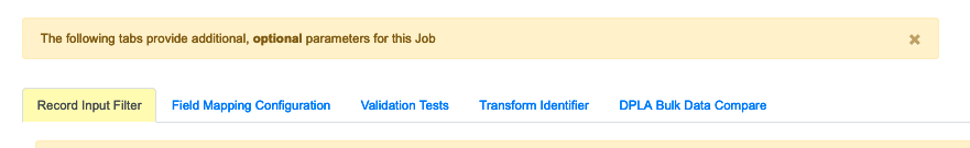 an image showing the parameters that can be used for Transform and Merge/Duplicate Jobs