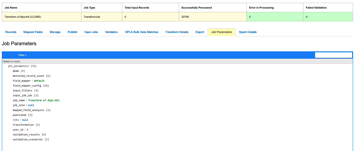 Parameters useful for diagnostics