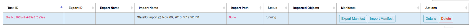 Details for Job C export